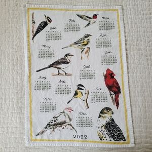 Now Designs 2022 Calendar Bird Tea Towel